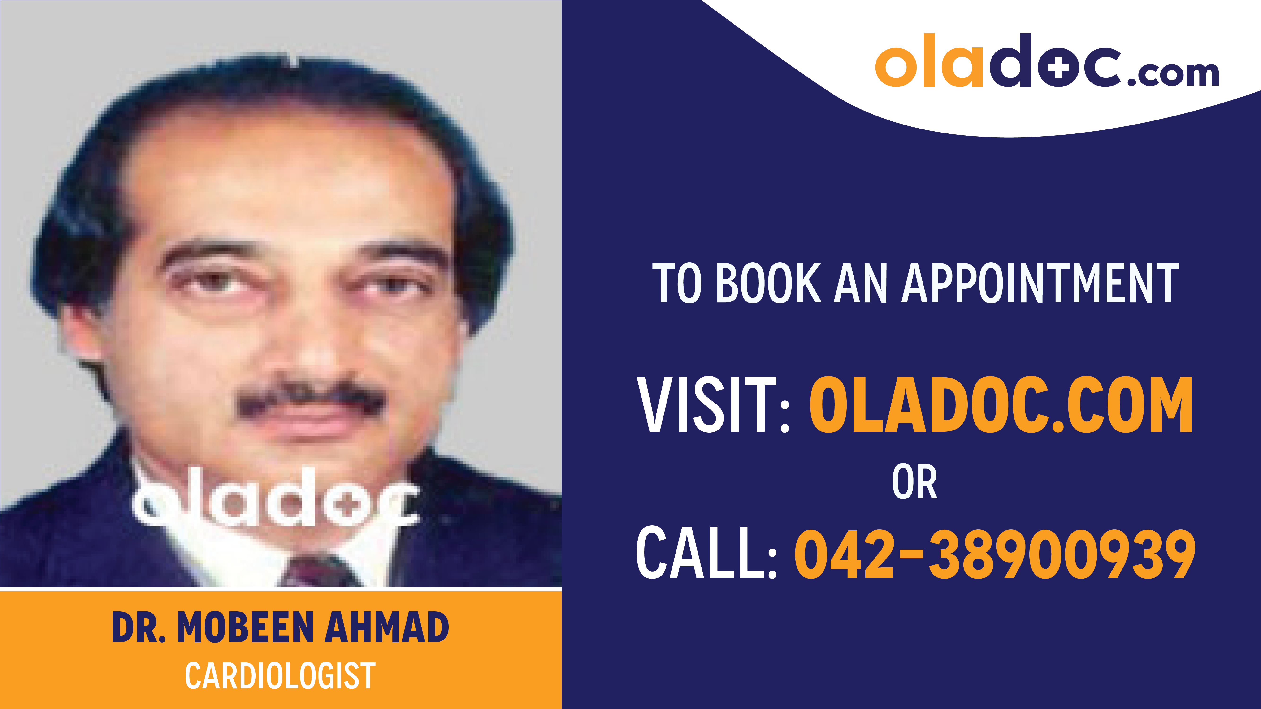 Book appointment with Dr.Mobeen Ahmad-best Cardiologist in Lahore